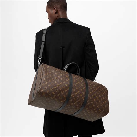 louis vuitton keepall 55 monogram macassar canvas|keepall 55 with shoulder strap.